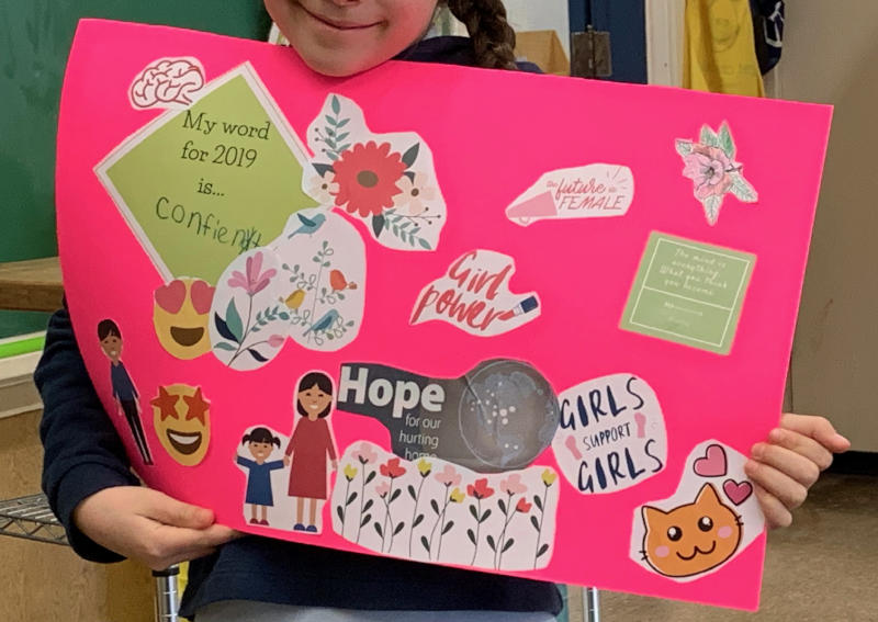 A completed vision board