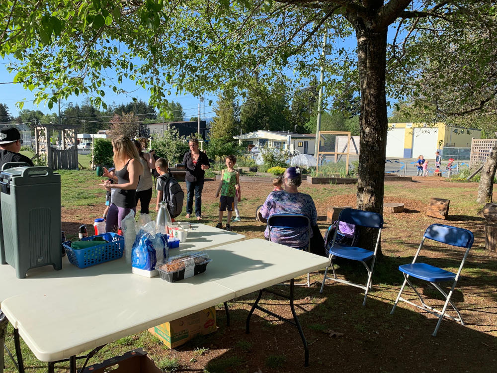 Coffee in the garden
