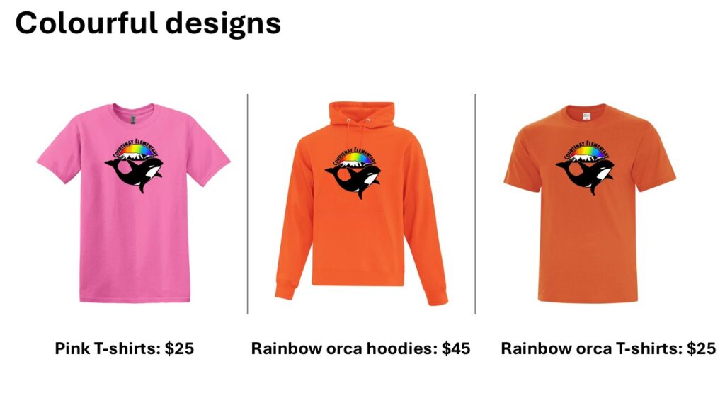 New rainbow orca designs. Show your support and pride for Pink Shirt Day and for Pride Month and National Indigenous Peoples Day